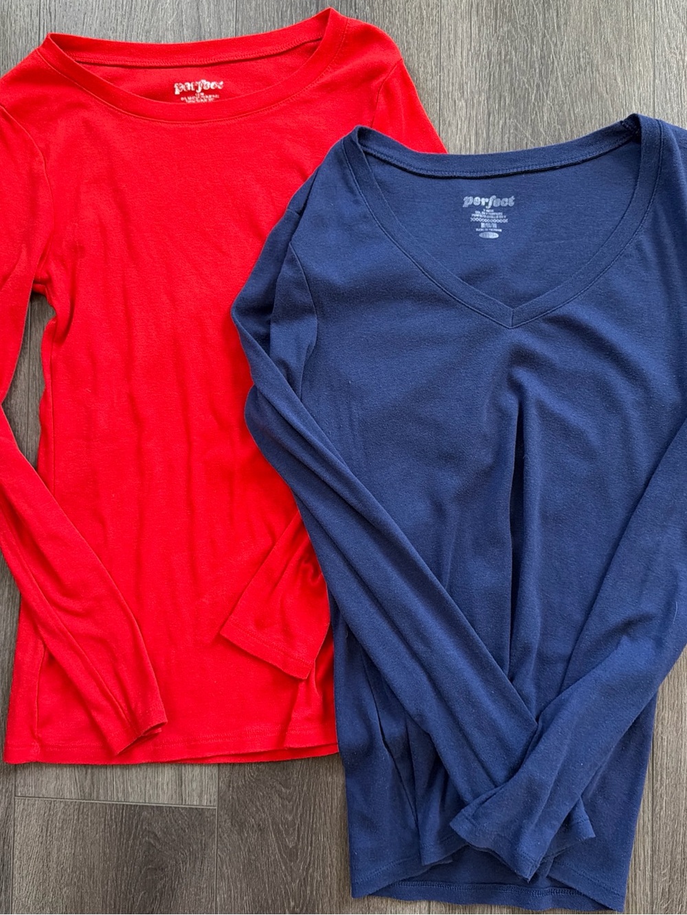 6pc Bundle Old Navy Perfect Fit Soft Long-Sleeve Tops Waffle Henly Sz M